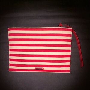 Rebecca Minkoff Red and Cream Striped Clutch